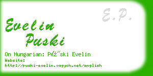 evelin puski business card